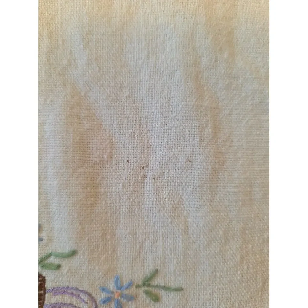 VTG Embroidered Flour Sack Kitchen Towel Farmhouse Cottagecore Floral Dishcloth